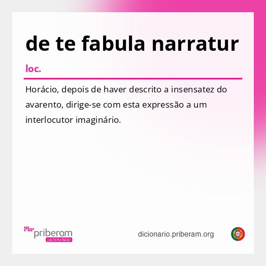 Significado de de te fabula narratur